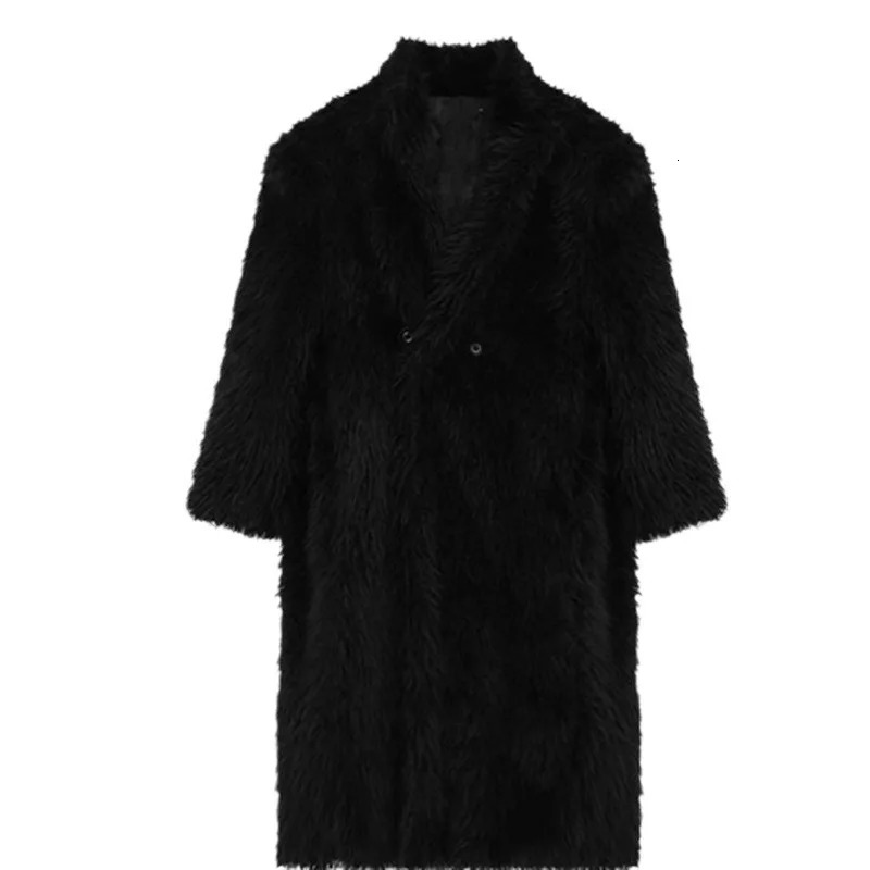 S-6XL size fashionable mens jacket loose and warm mint velvet mens winter jacket black outdoor sports and leisure long park 241122