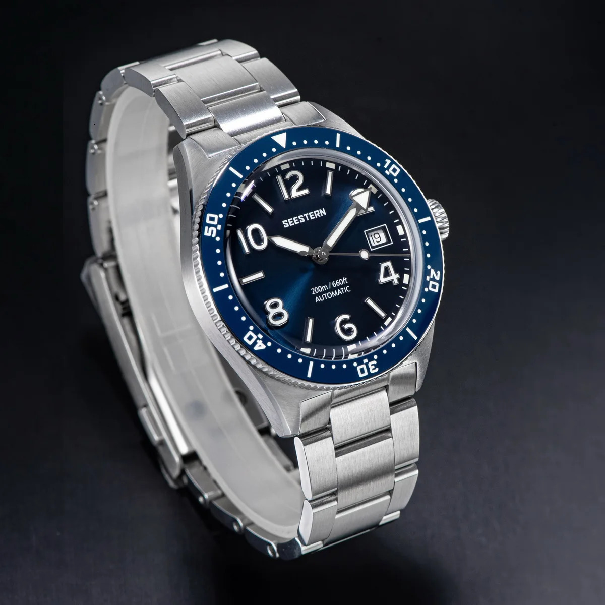 SEESTERN Diving Watch of Men Automatic Mechanical Wristwatches Seagul ST2130 Movement 20bar Waterproof Luminous Domed Crystal 240419