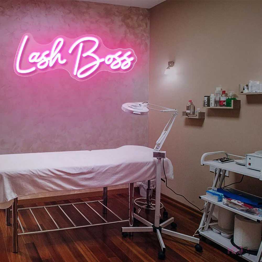 Custom Led Neon Lights Sign Lash Boss Art Wall Hanging Neon Lights Led Neon Lamps Sign Wall Room Store Decoration Z241123