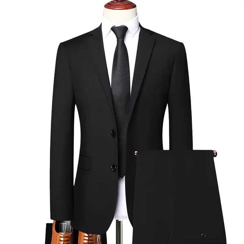 S8XL Blazer Pants Mens Fashion Business Casual Outdoor Gentleman Trend Single Breasted Wedding Slimfit British Style Suit W250910