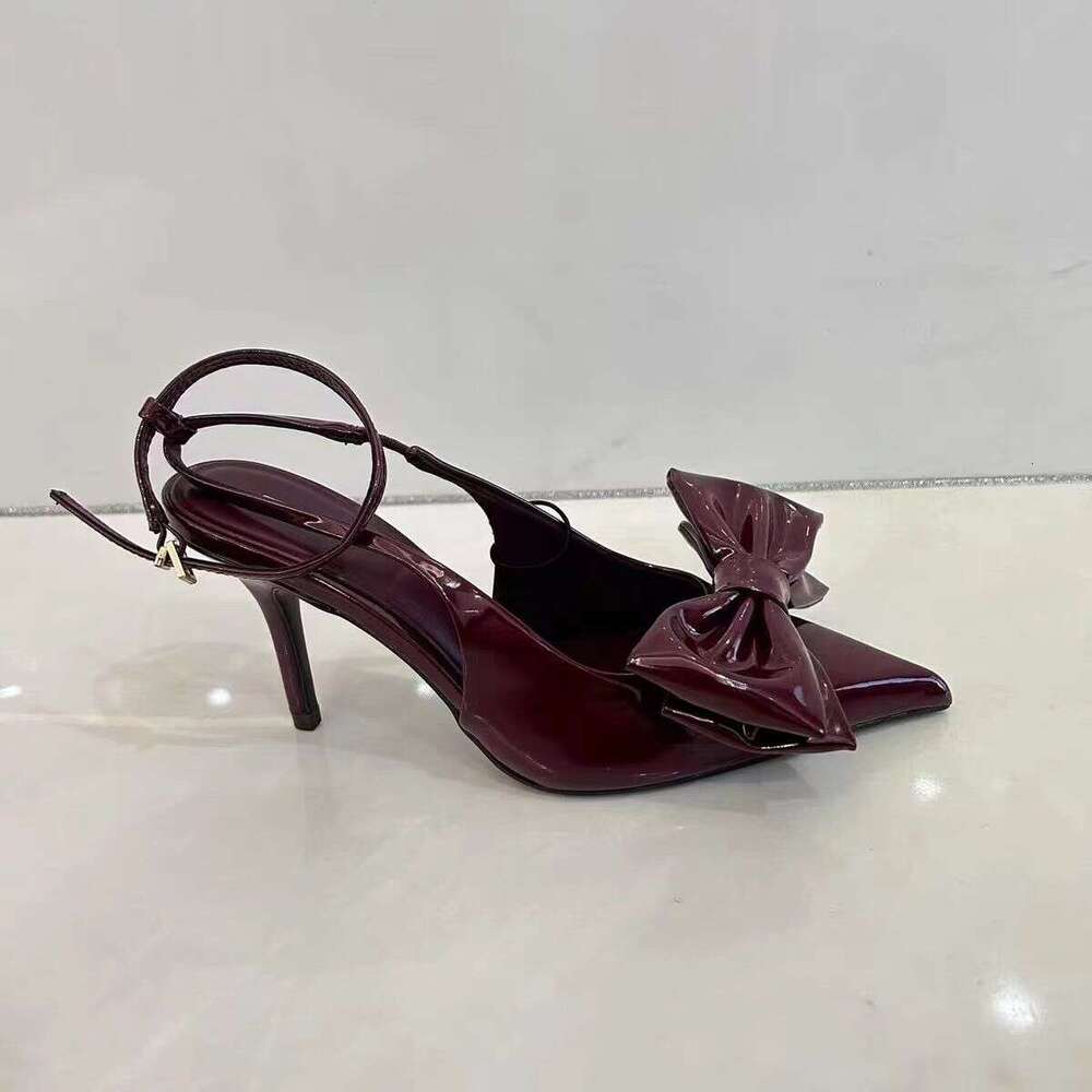 LITTLETON 2025 Heels Women's Red Leather Pointed Toe High Heels for Autumn Weddings and Careers