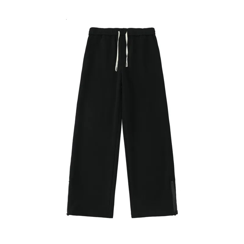 Grey Black Sweatpants Men Fashion Oversized Wide Leg Pants Men Streetwear Loose Straight Sports Pants Mens Joggers Trousers 240422