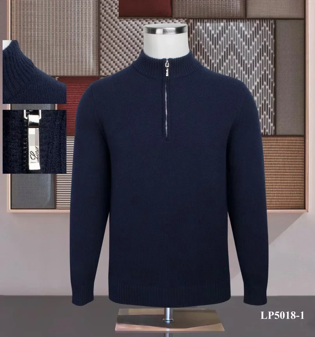 BILLIONAIRE BLKA CPTG Sweater Cashmere Men's 2024 Autumn Winter New Warm Long Sleeve Elastic Button Knitting High Collar M-4Xl