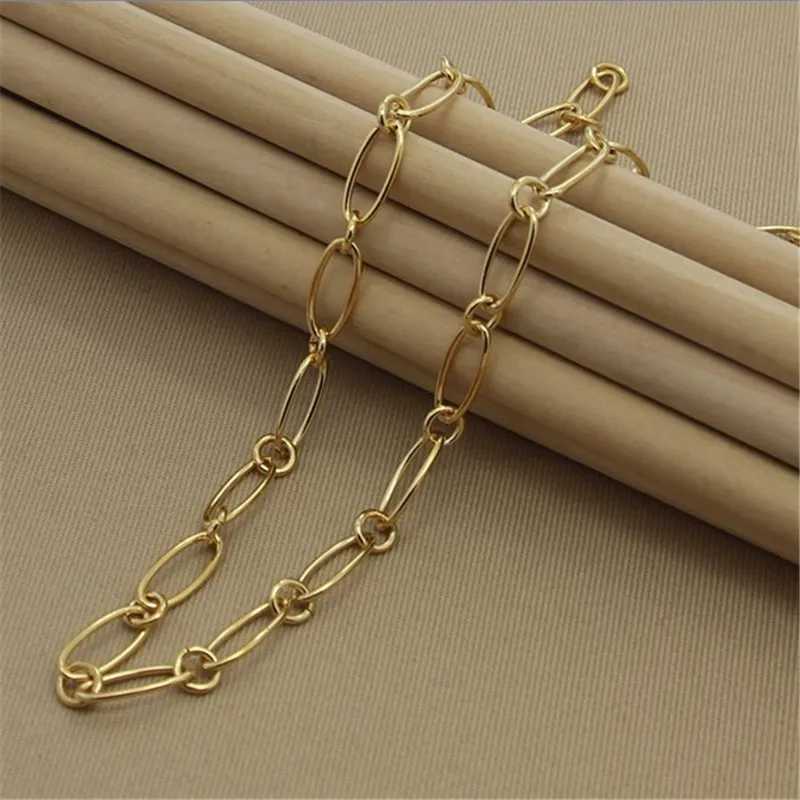 14K gold plated, color-keeping, non-flattening, 0-link, thick circular handcrafted chain, detachable, semi-finished loose chain jewelry. X241123