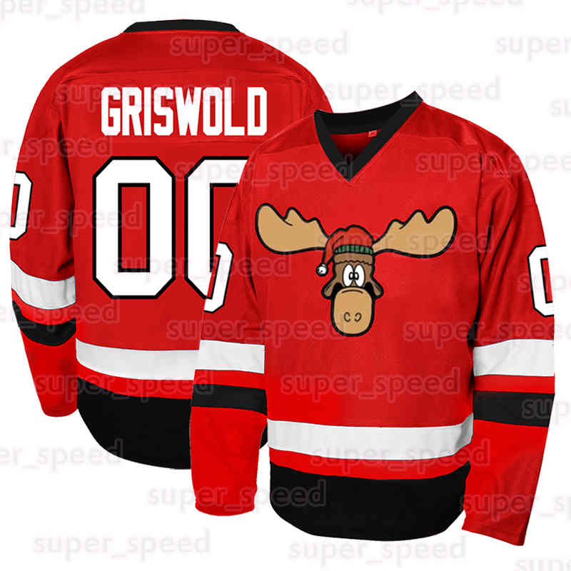 Men's 00 Clark Griswold Ice Hockey Jersey Christmas Vacation Black Friday Deal Cyber Monday Sale 13 Jason Voorhees The 13th Movie Halloween Horro