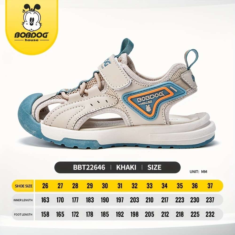 BOBDOG House Unisex Kid's Close Toe Breathable Sandals, Comfy Non Slip Durable Casual Beach Water Shoes for Boy's & Girl's Outdoor Acti