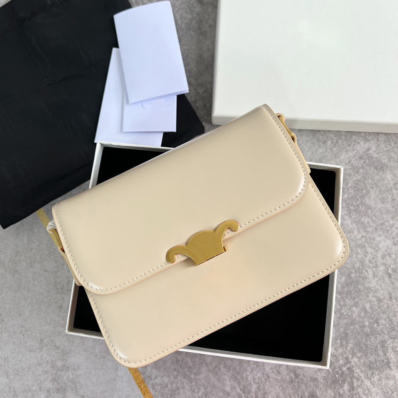 Designer Bag hot womens triomphes bag messenger bags tote handbag Real Leather baguette shoulder Bags mirror quality square crossbody fashion flap tofu teen wallet