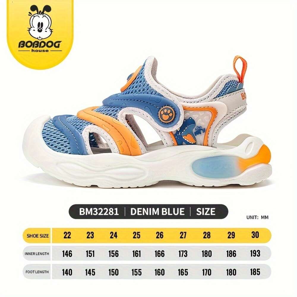 BOBDOG House Girl's Trendy Close Tope Breathable Sandals Comfy Durable Beach Water Shoes for Kid's Outdoor Activities BM32281