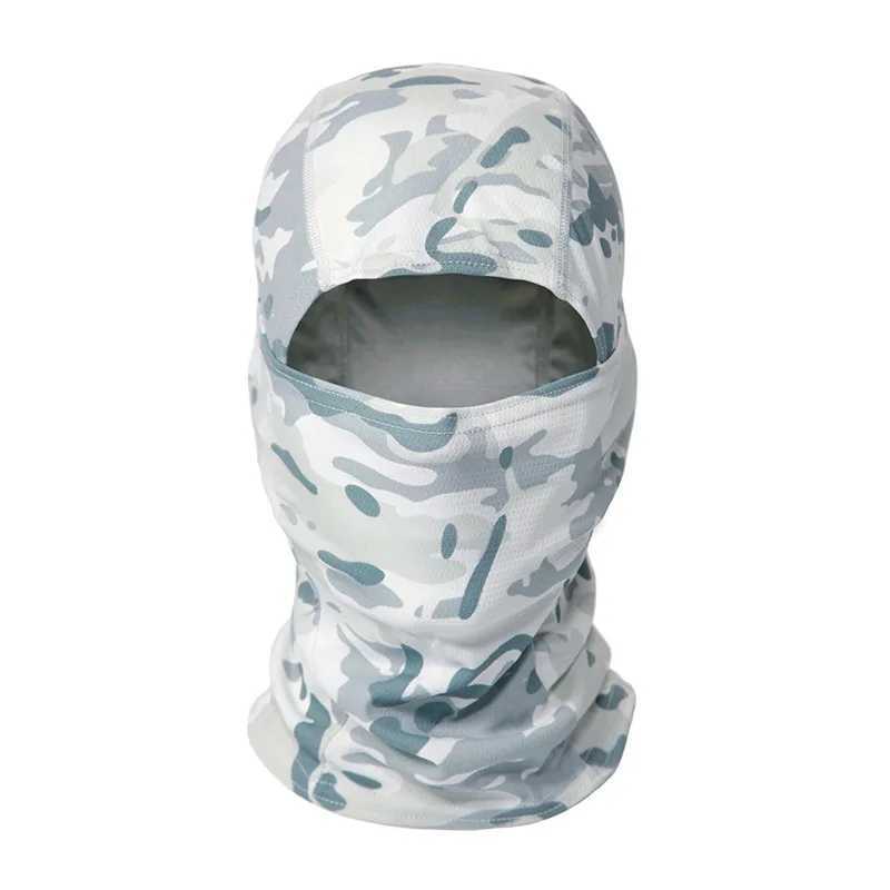 Camouflage Balaclava full face scarf outdoor skiing bike full face cover winter neck warmth tactical scarf hat helmet liningW241123