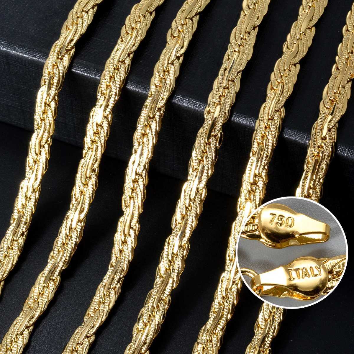 Sunny Jewelry Interlaced Necklace for Men Women 18K Gold Plated Copper Necklace Fashion Classic Party Jewelry 18-24 InchesX241123