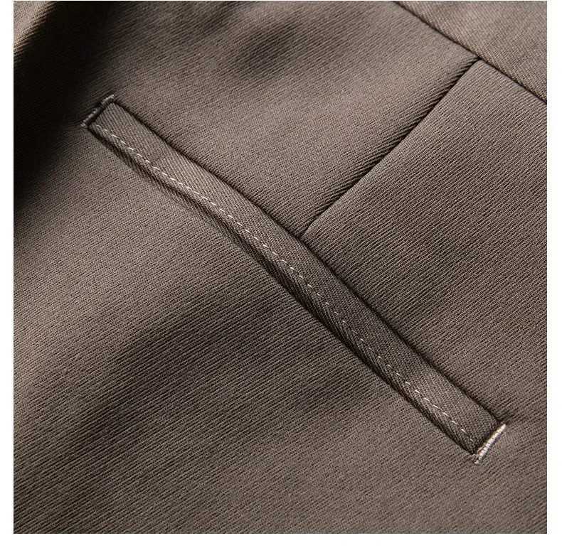 British mens suit pants brown black fashionable formal business casual pants straight slim fit mens Trouser official wedding dress W24241123