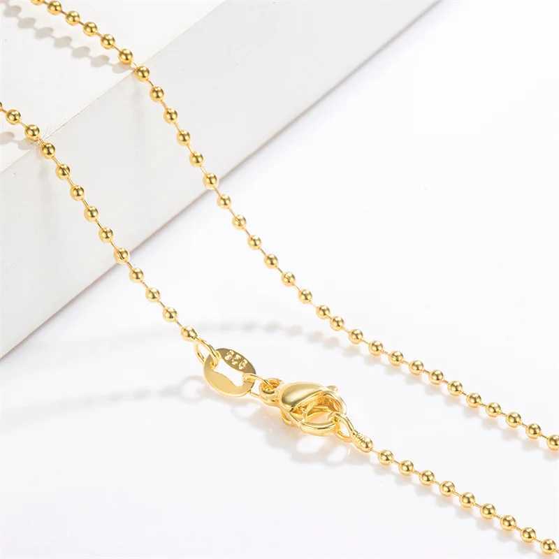 New necklace 18k gold necklace lamp bead gold chain womens jewelry necklace wedding party gift jewelry lobster buckle X241123