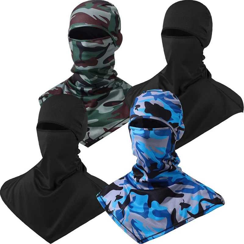 Mens tactical Balaclava face mask summer sun protection UV protection breathable long neck mask hiking scarf bicycle helmetW241123