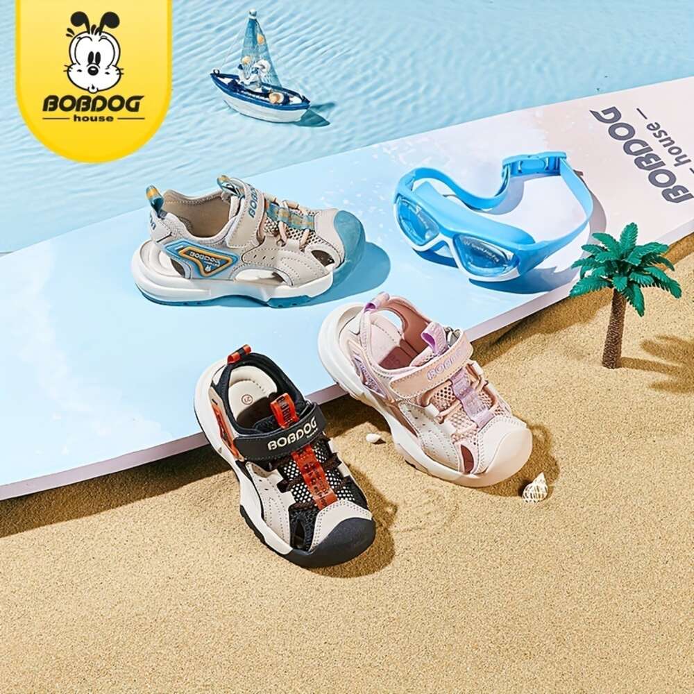 BOBDOG House Unisex Kid's Close Toe Breathable Sandals, Comfy Non Slip Durable Casual Beach Water Shoes for Boy's & Girl's Outdoor Acti