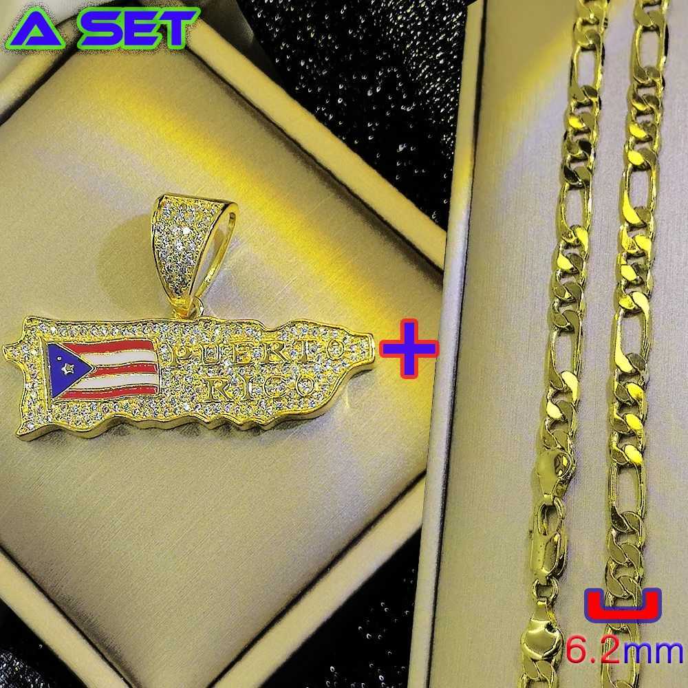 Premium custom gold necklace. Fl Diamond UK Graffiti Flag 18K Gold Plated Classic Craftsmanship Hip Hop New Fashion X2502241