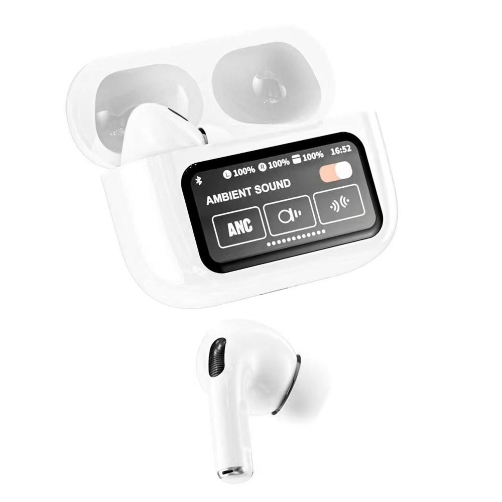 Wholesale A9Pro Earbuds Wireless Smart Sport Headphones Electronics ANC Touch Screen Earphones Gaming Noise Cancelling Headset