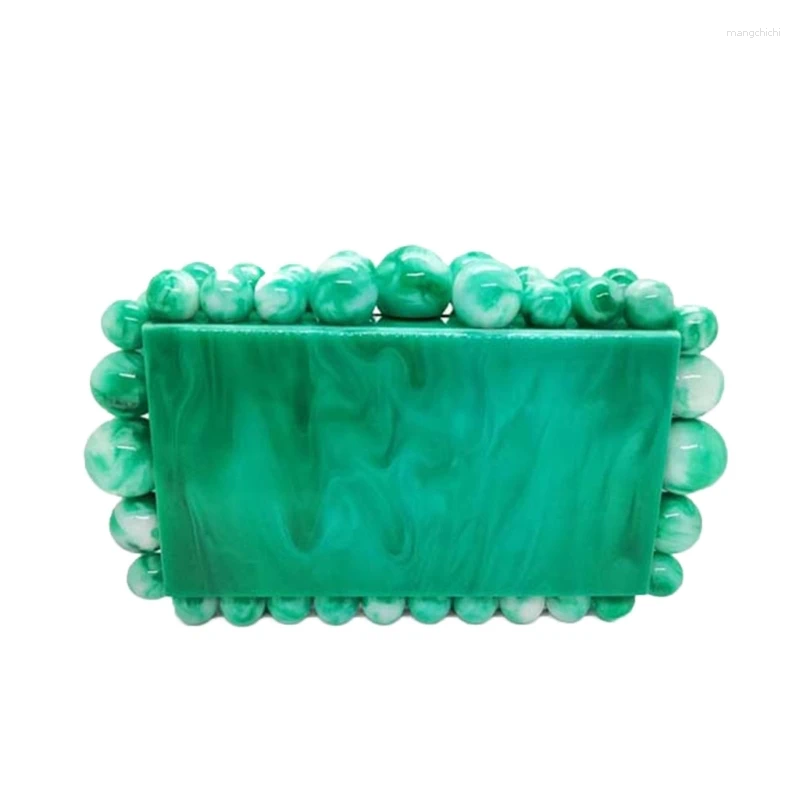 Evening Bags Acrylic Clutch Purse For Women Marbling Handbag Crossbody Bag Party