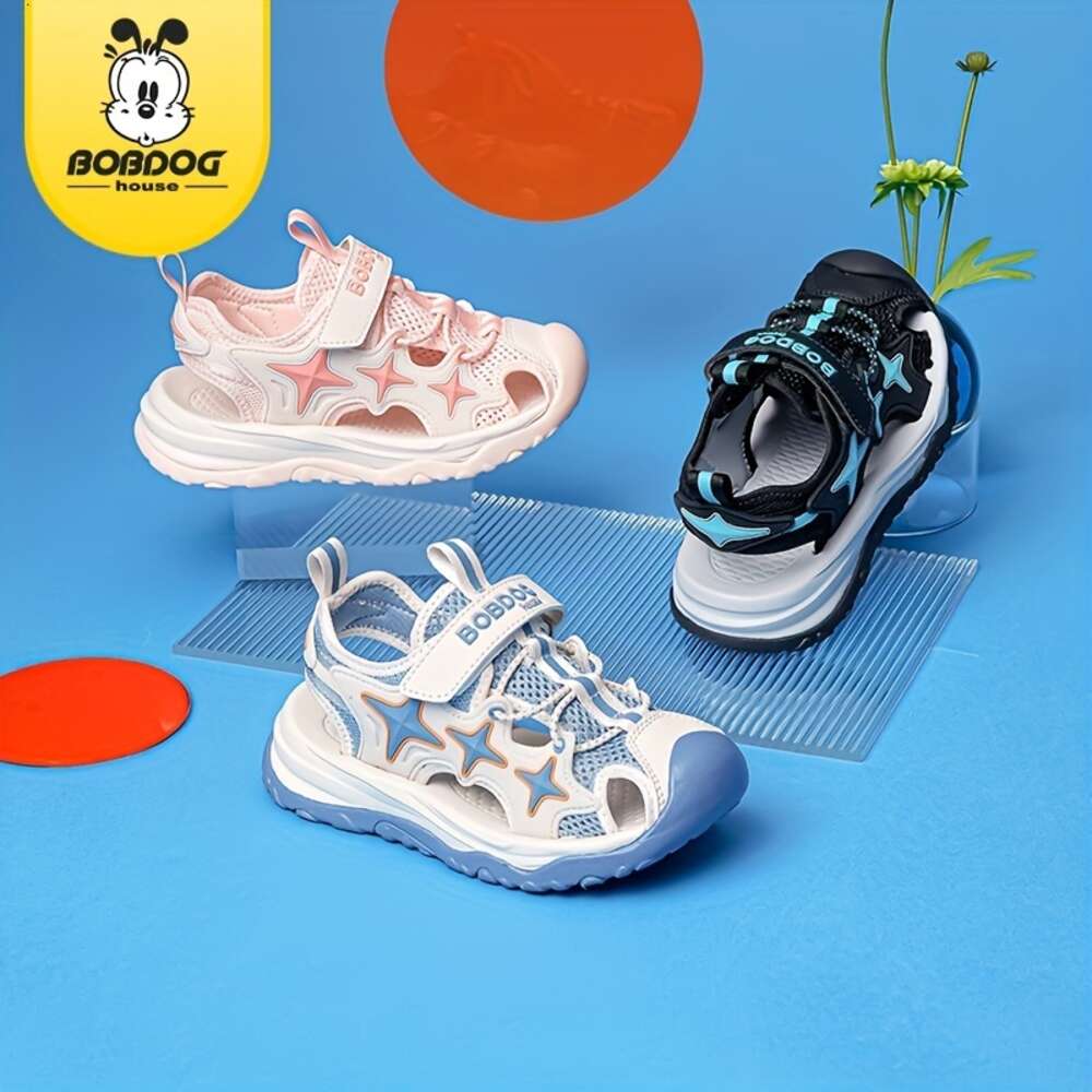 Bobdog Unisex Kid's Adorable Breathable with Hook Loop Fastener Comfy Casual Sneakers for Boy's & Girl's Outdoor Activities BBT32243