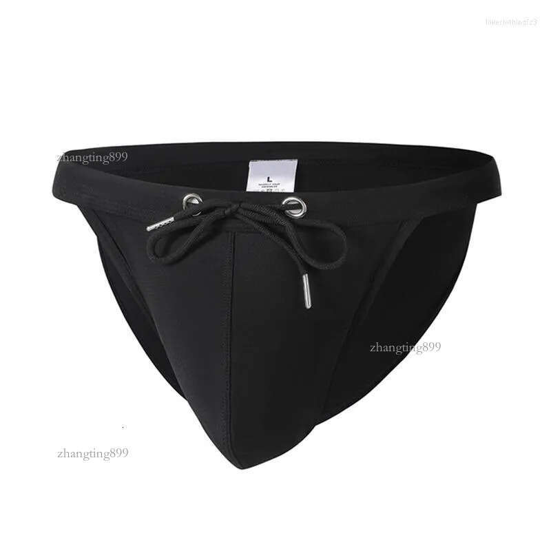 Men's Swimwear Sexy Mens Swim Briefs With Bulge Big Pouch Mini Swimming Trunks Brazilian Bikini Bathing Suit Beach Shorts Gay Desmiit