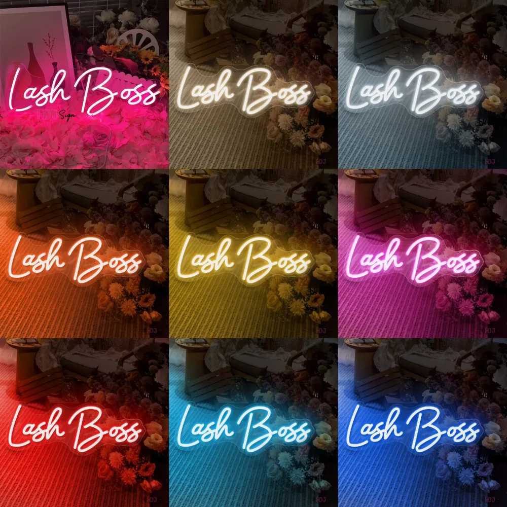 Custom Led Neon Lights Sign Lash Boss Art Wall Hanging Neon Lights Led Neon Lamps Sign Wall Room Store Decoration Z241123