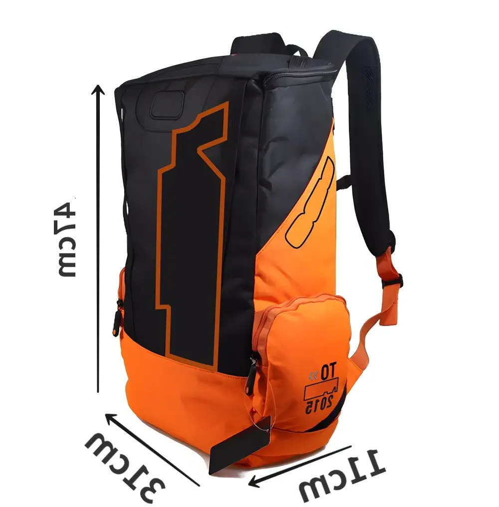 F1 Team Cross-Country Package Motorcycle Large Capacity Backpack Locomotive Ride Bag Moto Racing Men Oxford Waterproof Multifunction Travel Backpac