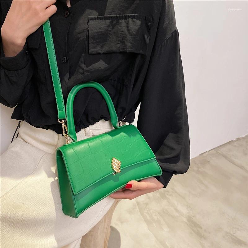 Shoulder Bags Handbags Women Designer Leather Bag Sac Green Female Crossbody Solid Flap Girls Fashion Tote 01a7