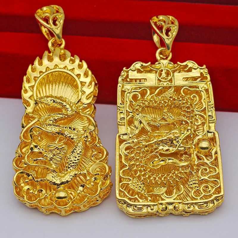 18K womens alloy necklace Guanyin gold dragon pendant Kravik chain wedding engagement non fading jewelry gift X241123