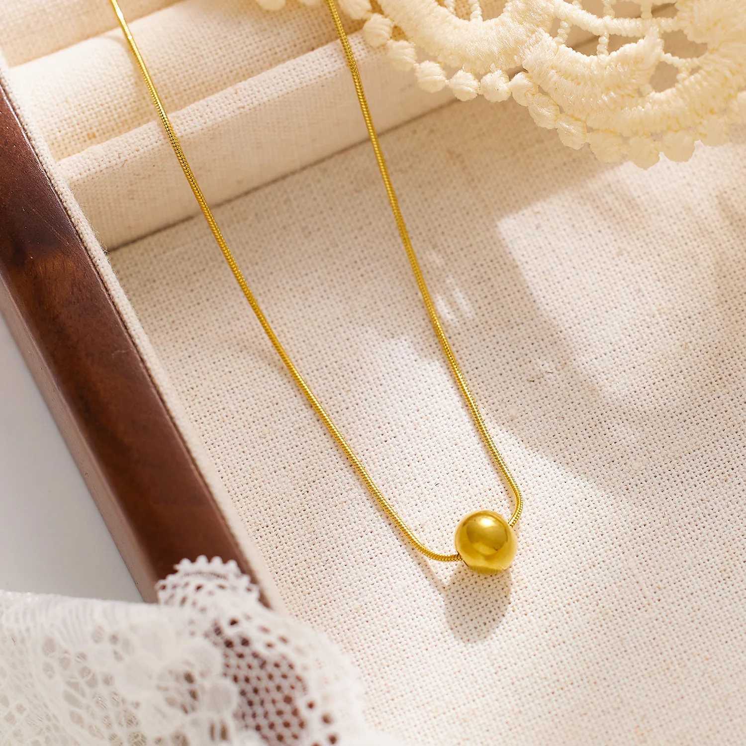 Vintage Eight n Star Titanium Steel Necklace with Zircon 18K Gold Plated Waterproof Non-Tarnish Chains Jewelry for Women GirlsX241123