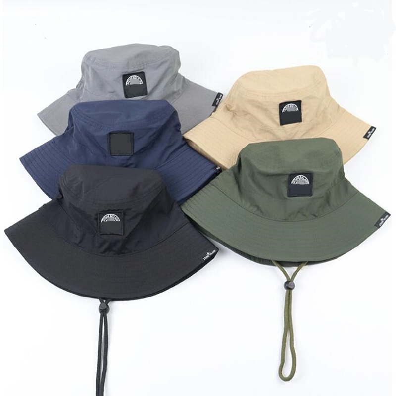 Unisex Designer Sunscreen Quick Dry Bucket Hats Classic Compass Basin Hat Women Drawstring Versatile Sunshade Bucket Wide Brim Cap
