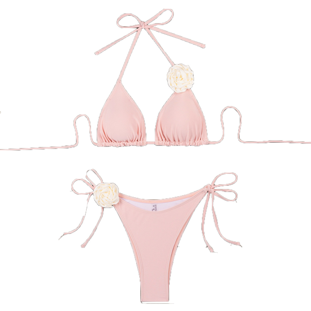 bikini swimwear bathing suits women Bikini set Polyester Solid Low Waist Beach Print Scrunch Halter Low-back Sexy bikini swimwear bikini