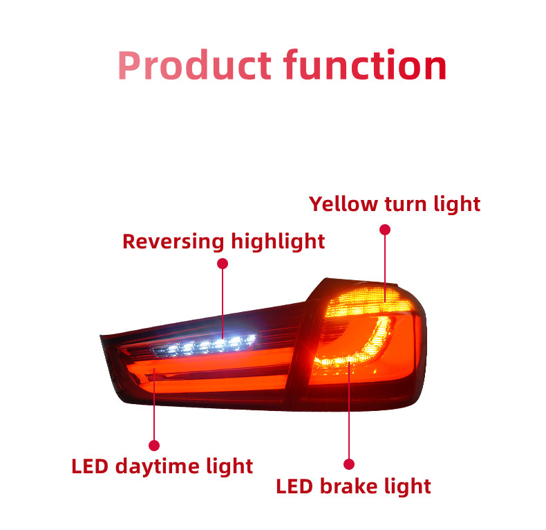 For Mitsubishi ASX LED Taillight 2011-20 18 ASX Tail Light Brake Stop Warning Turn Signal Reflector Lamp