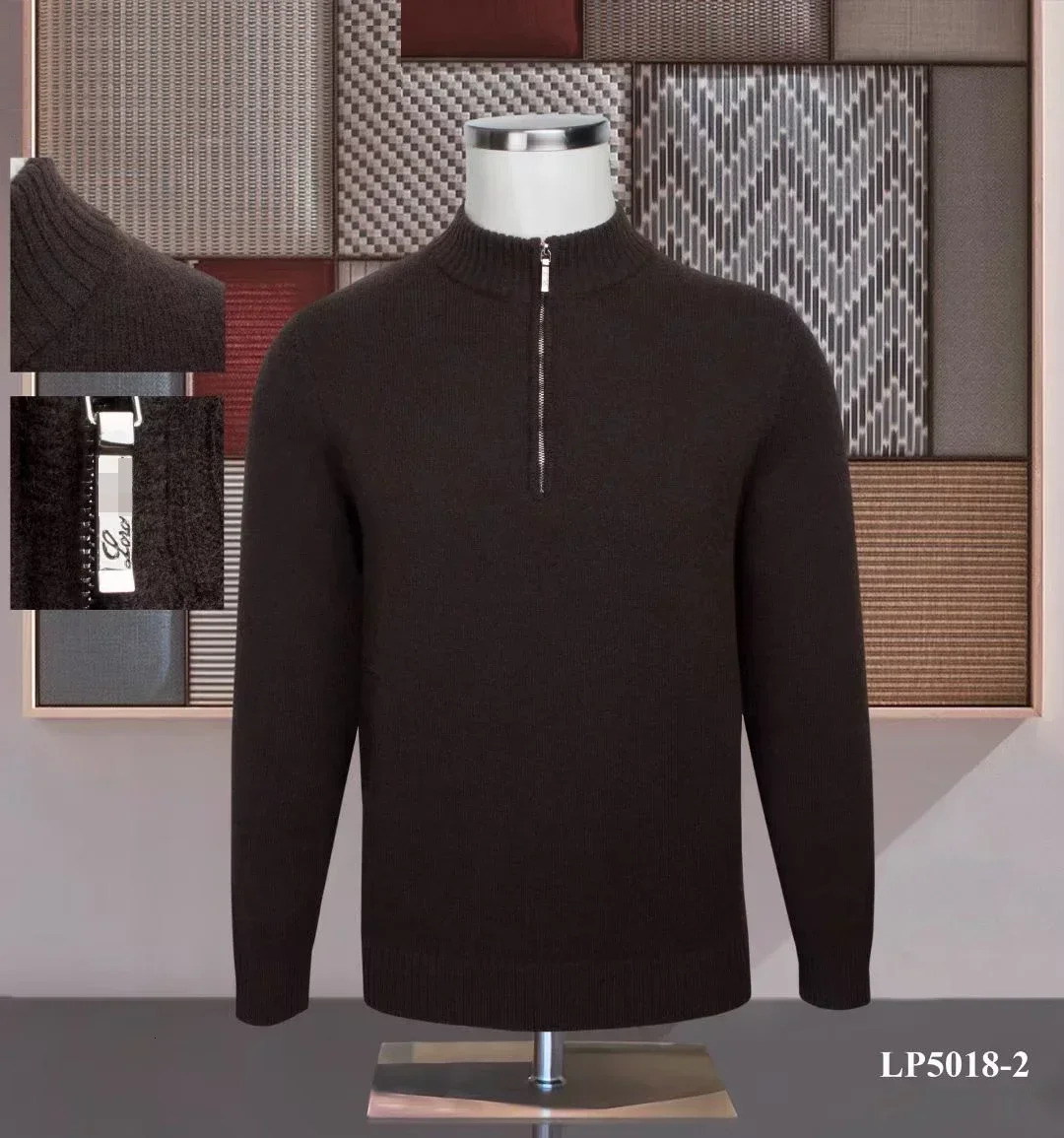 BILLIONAIRE BLKA CPTG Sweater Cashmere Men's 2024 Autumn Winter New Warm Long Sleeve Elastic Button Knitting High Collar M-4Xl