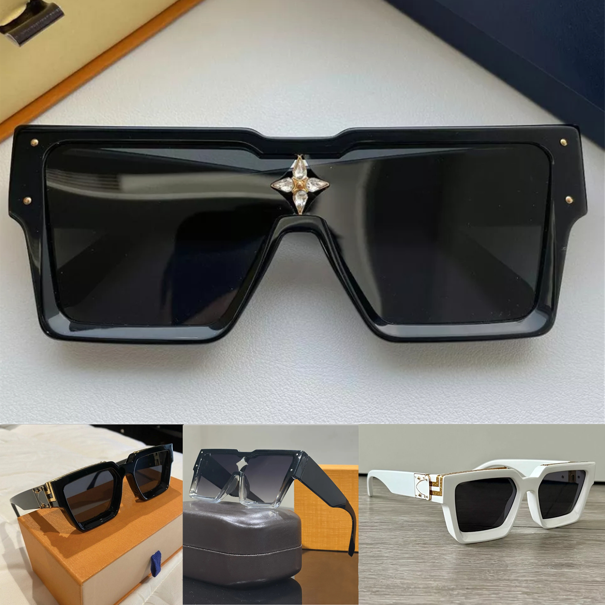 Designer Millionaire Sunglasses Cyclone Sunglasses For men women Summer style Rectangle Anti-Ultraviolet Retro Plate metal Square Full Frame fashion Eyeglasses