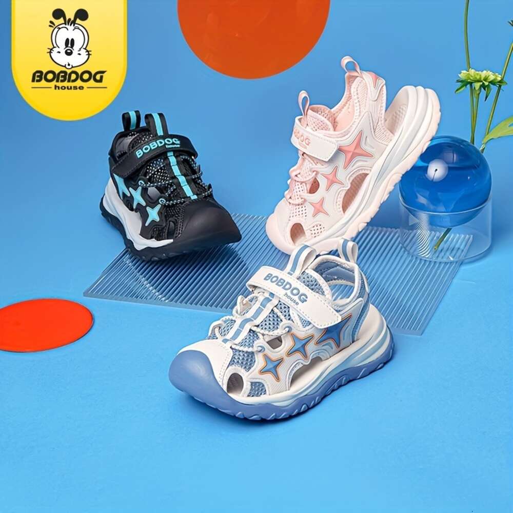 Bobdog Unisex Kid's Adorable Breathable with Hook Loop Fastener Comfy Casual Sneakers for Boy's & Girl's Outdoor Activities BBT32243
