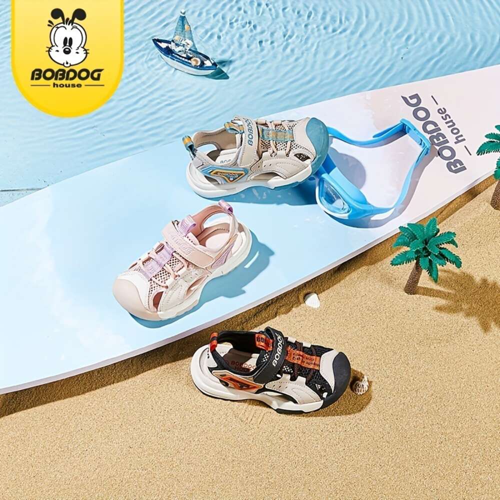 BOBDOG House Unisex Kid's Close Toe Breathable Sandals, Comfy Non Slip Durable Casual Beach Water Shoes for Boy's & Girl's Outdoor Acti