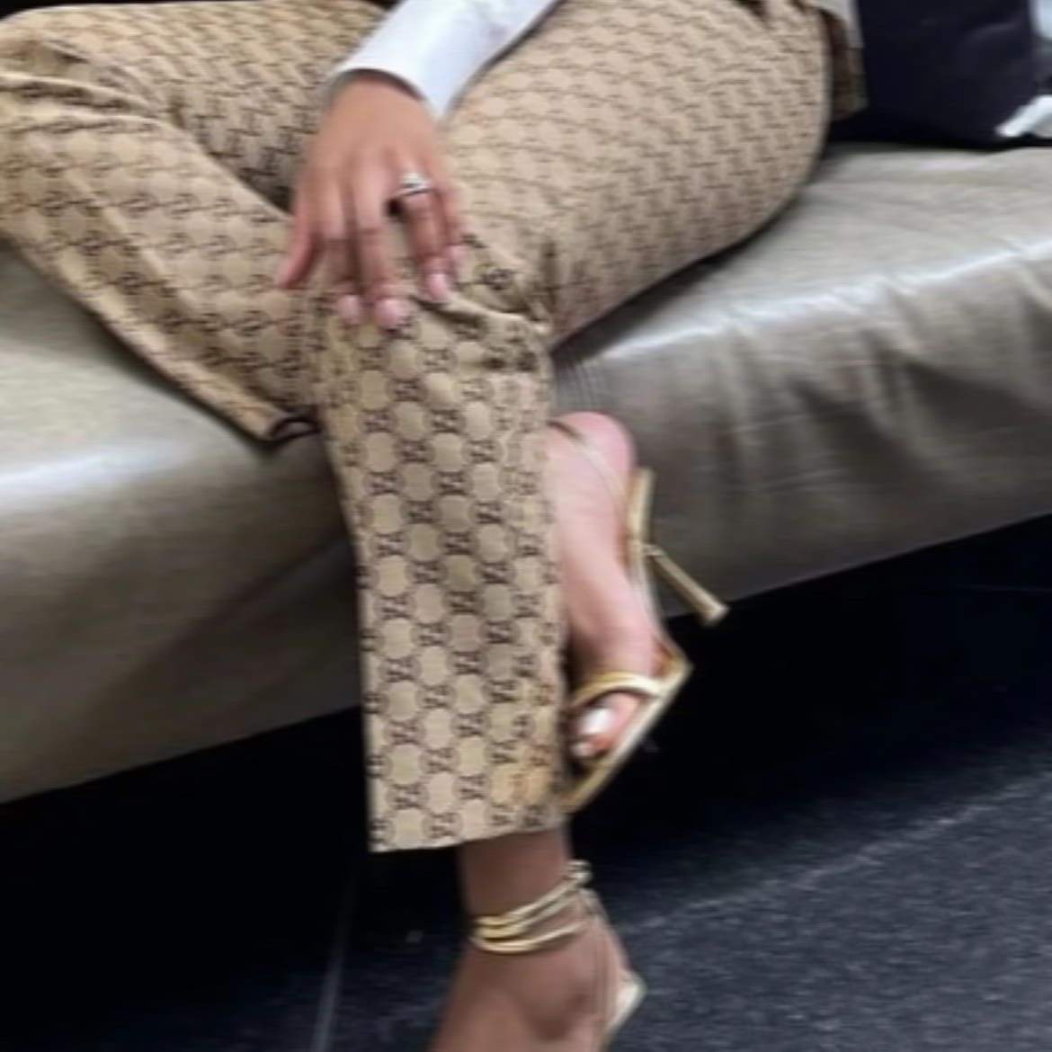 High-quality denim cotton new season loose and versatile letter casual pants new men and women same style letter pattern trousers