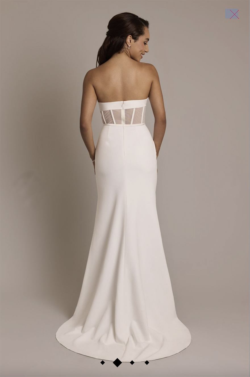 Vintage A Line Wedding Dress 2024 Strapless Pearls Satin Backless Split Front/Side Bridal Bride Party Gown Vestidos Noiva Robe De Mariage 0509