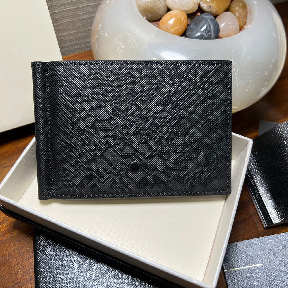 Cross Pattern Fashion Designer Folded Corner Interior Men's Wallet Dollar Clip Original Credit Card Holder Handbag ID Clip Women's Mini Wallets Original Box Gift