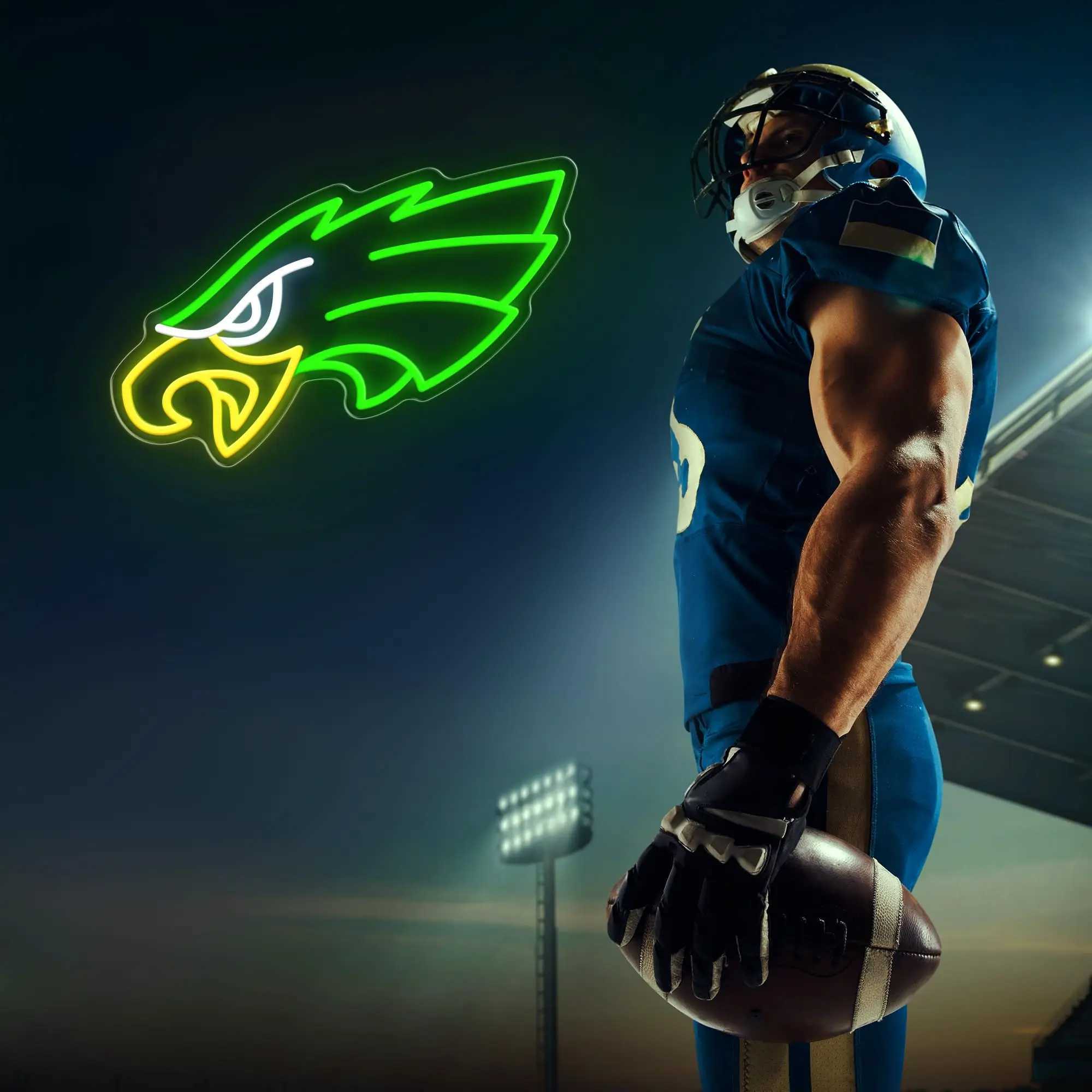Eagle Neon Signs Football Team Led Neon Sign Wall Decor Animal Preppy Lights for Man Dorm Room Pub Decor Party Sport Fans Gifts Z241123
