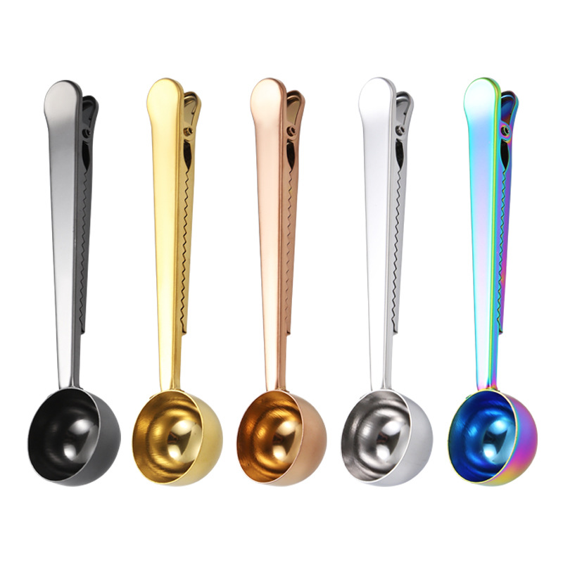 With Scoop Ag Clip Stainle Steel Spoon For Meauring Coffee Tea Ean Drink