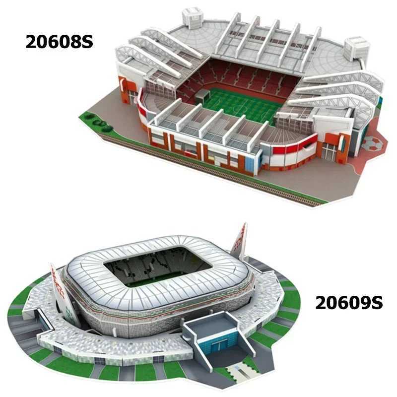 Mini football field 3D DIY puzzle world-renowned sports stadium model football game peripheral toys fans birthday toy gifts DDJ X241122