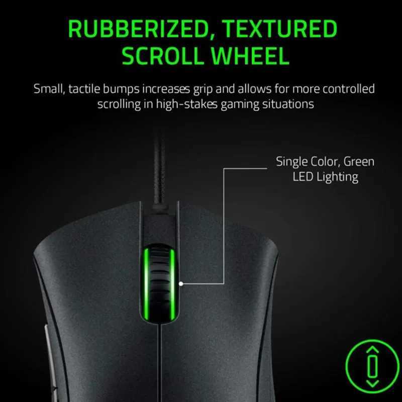 Mice Razer DeathAdder Essential Wired Gaming Mouse / Wired Mice 6400DPI 5 Independently Buttons For Laptop PC Gamer H241122