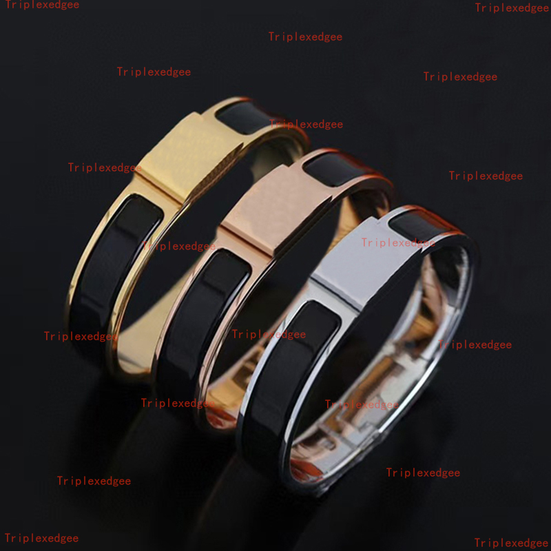 12mm wide silvery Classic Couple Cuff Bracelet Fashion Brand Designer Bracelet For Men and Women Premium 316L Titanium Steel Bracelets Jewelry