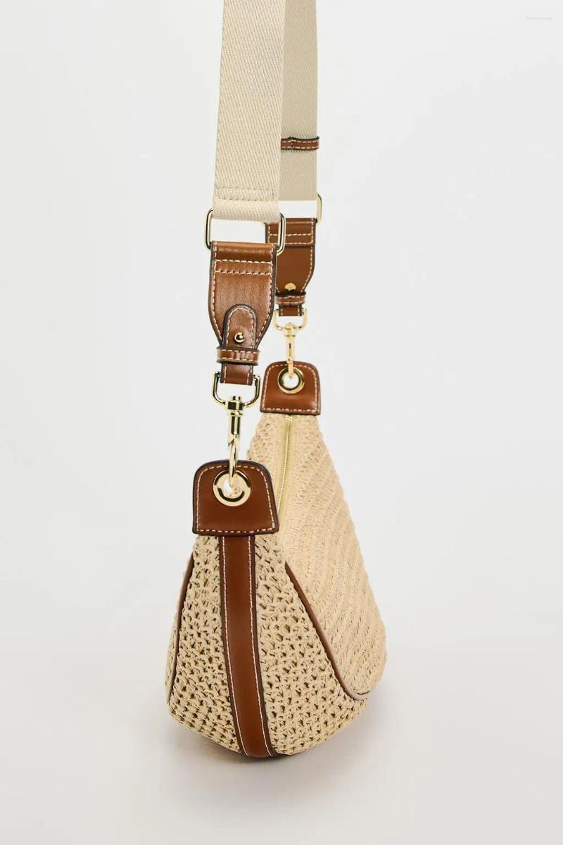 Totes Ladies Summer Straw Woven Crossbody Bag Women Beach Holiday Shopping Shoulder Handbag Messenger Purses For Bags
