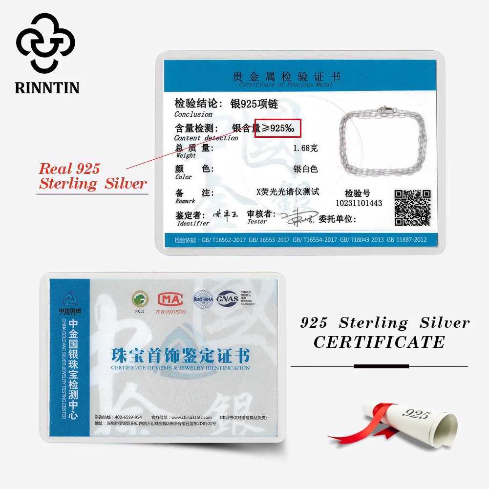 Rinntin 925 Sterling Silver Paperclip Neck Chain Fashion 14K Gold Link Chain Necklaces for Wen Silver Dainty Jewelry SC39 X250516