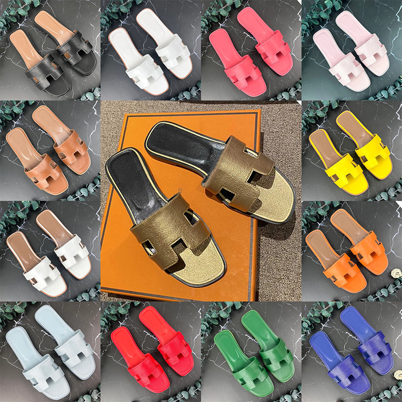 2024 New Style Best Quality Designer sandal lady Outwear Leisure Vacation beach slides flat bottom Slippers fashion Genuine Leather Slippers for Women size 35-42
