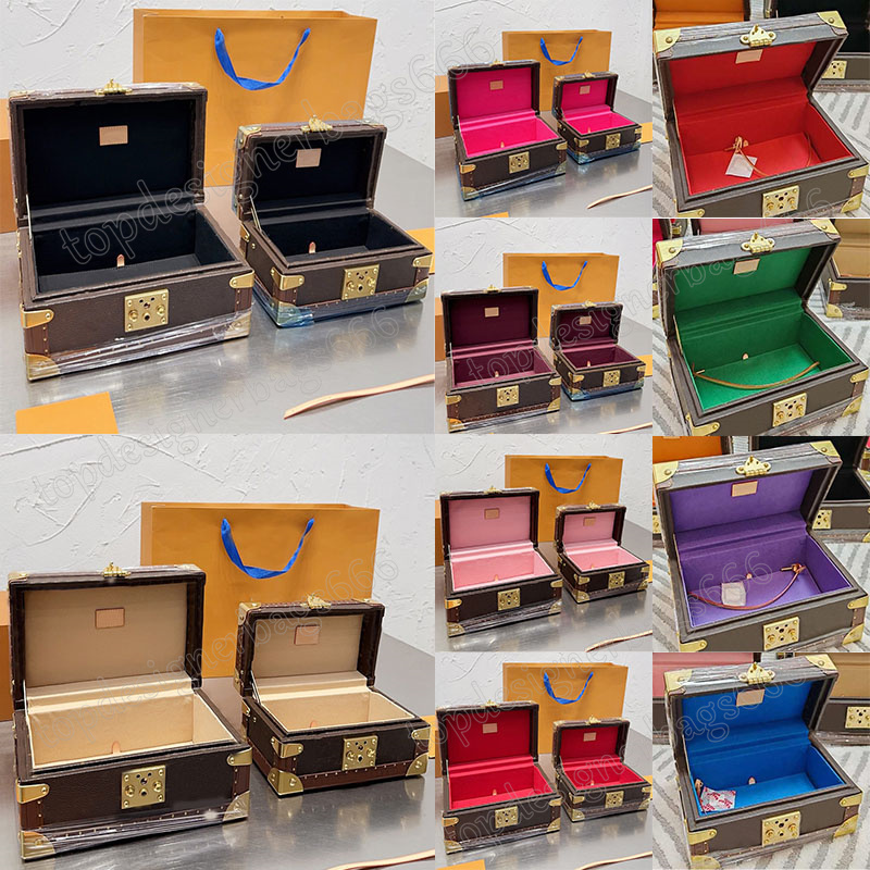 Designer Bags Boxes Leather Watch Box 8 Mens Watch Organizer Jewelry storage box fashion womens Rings tray Cosmetic case bag 2 sizes