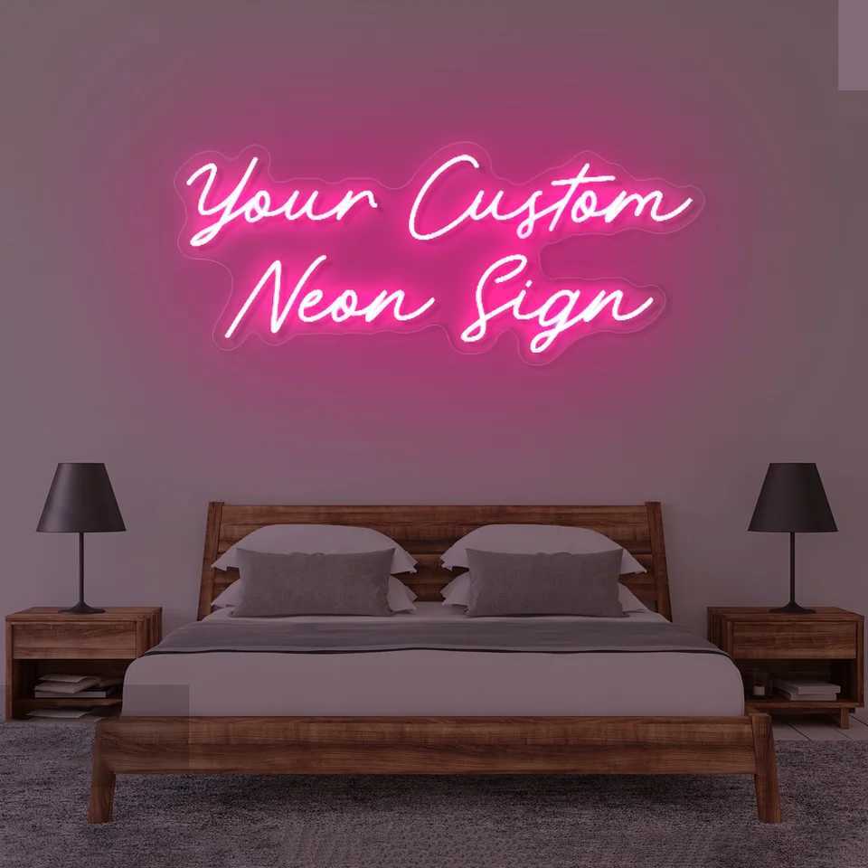 Neon Sign Neon Sign Custom Led Letters Gift Private Neon Light Sign For Wedding Party Bar Room Personalised Name Salon Lash Z241123 S25226