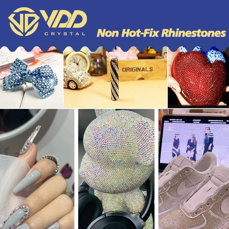VDD 14400Pcs Wholesale High Quality Glass Crystal Rhinestones Non fix Strass Flatback Diamond Nail Art DIY Craft Decorations 240412