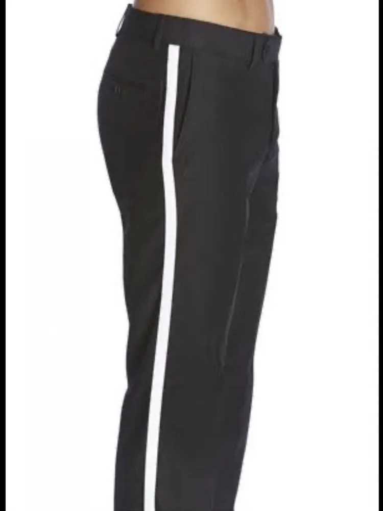 Customized Black/White Straight Pants Mens/Bridal Room/Best Mens Wedding/Evening Flat Pants KZ3 W24241123